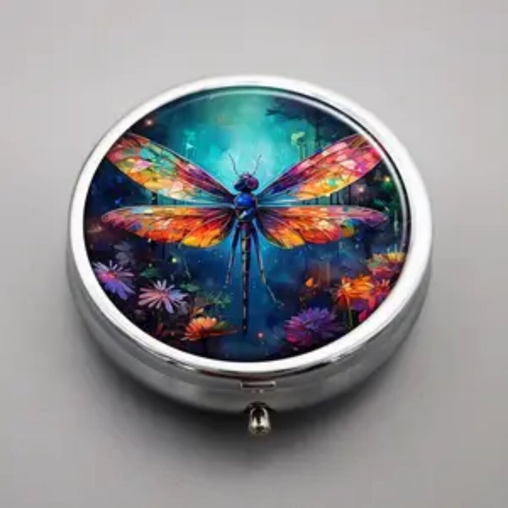 1pc.  Dragonfly Pill Box